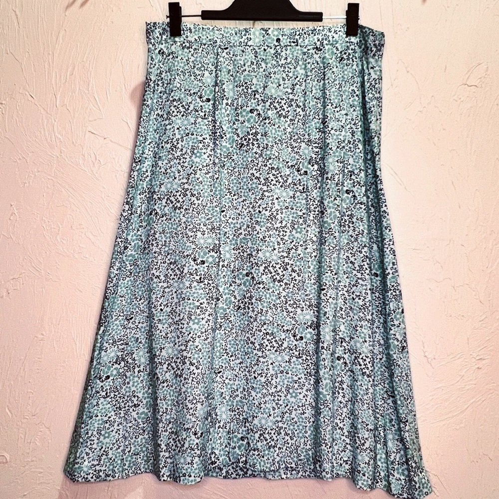 Y2K Light Floral Print Midi Skirt Womens XL